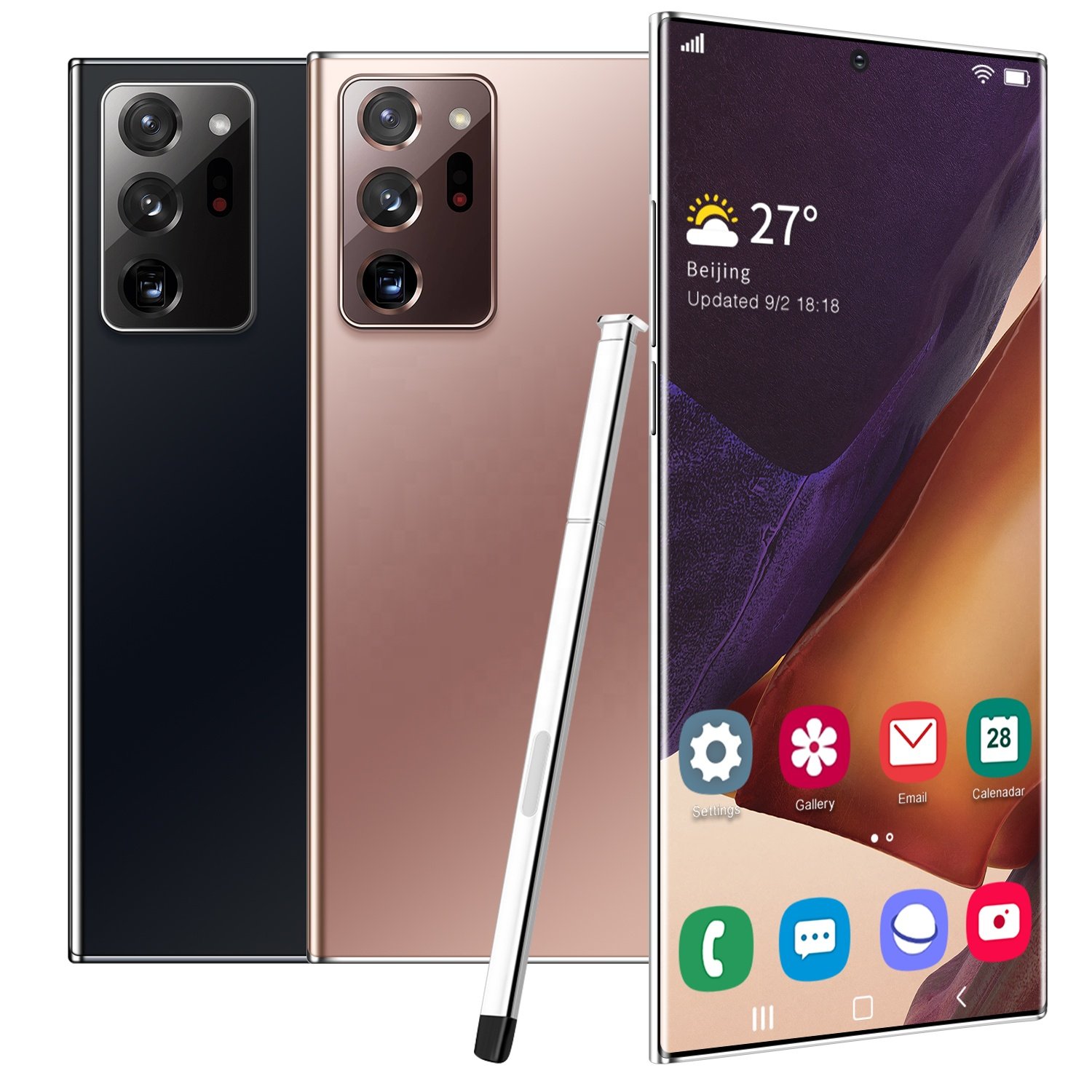 Hot selling Note 20 U+ Fingerprint unlock mobile phone 6.9 inch HD+ 5G mobile phone smartphones with touchpen