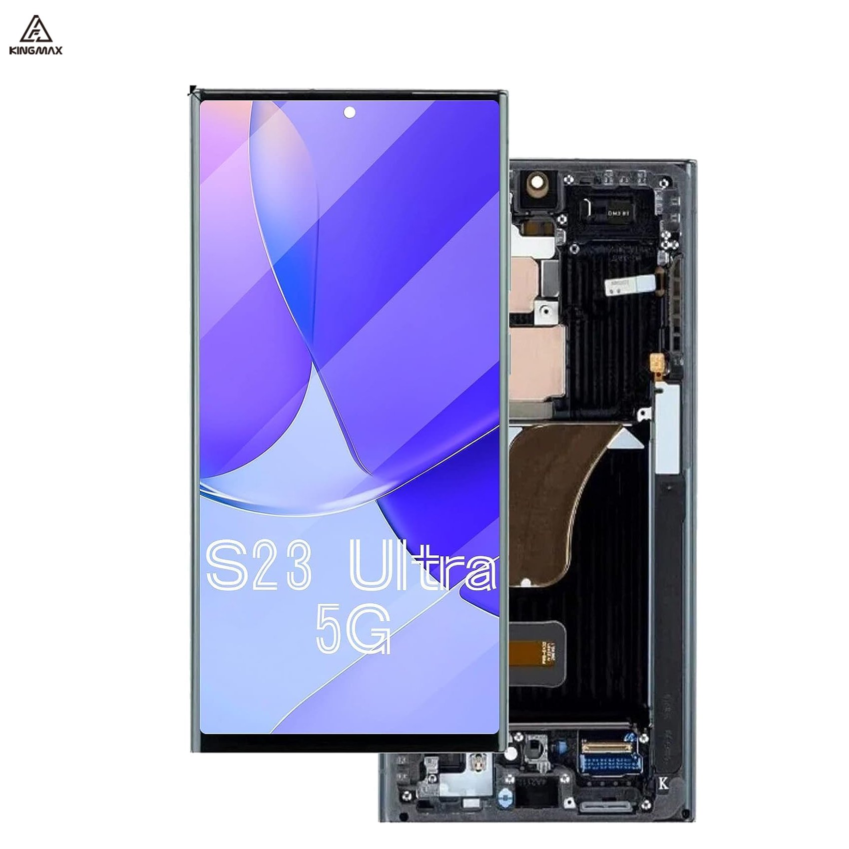 Samsung S23 Ultra Touch Screen Panel Black Mobile Phone Lcds Touch Screen Panel for Galaxy Samsung S23 Ultra with Frame KINGMAX
