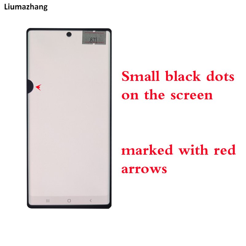 Original AMLODE Mobile Phone LCDS For Samsung Galaxy Note 10 Plus Display Touch Screen Assembly With black Dots