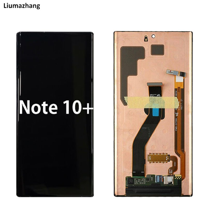 Original AMLODE Mobile Phone LCDS For Samsung Galaxy Note 10 Plus Display Touch Screen Assembly With black Dots