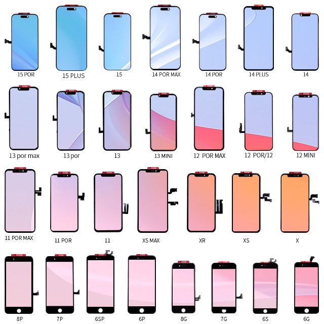 FLYCDI Hot 2024 Mobile Phone LCD Display Screen For iPhone For Sumsung For Huawei For Android Smartphone Replacement Accessories