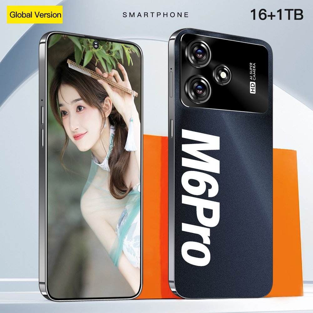 Big Battery 2024 Smartphone 16G 1T Android phone Mobile Phone Cheap Phone Original 5G Smartphone M6 Pro cellphones