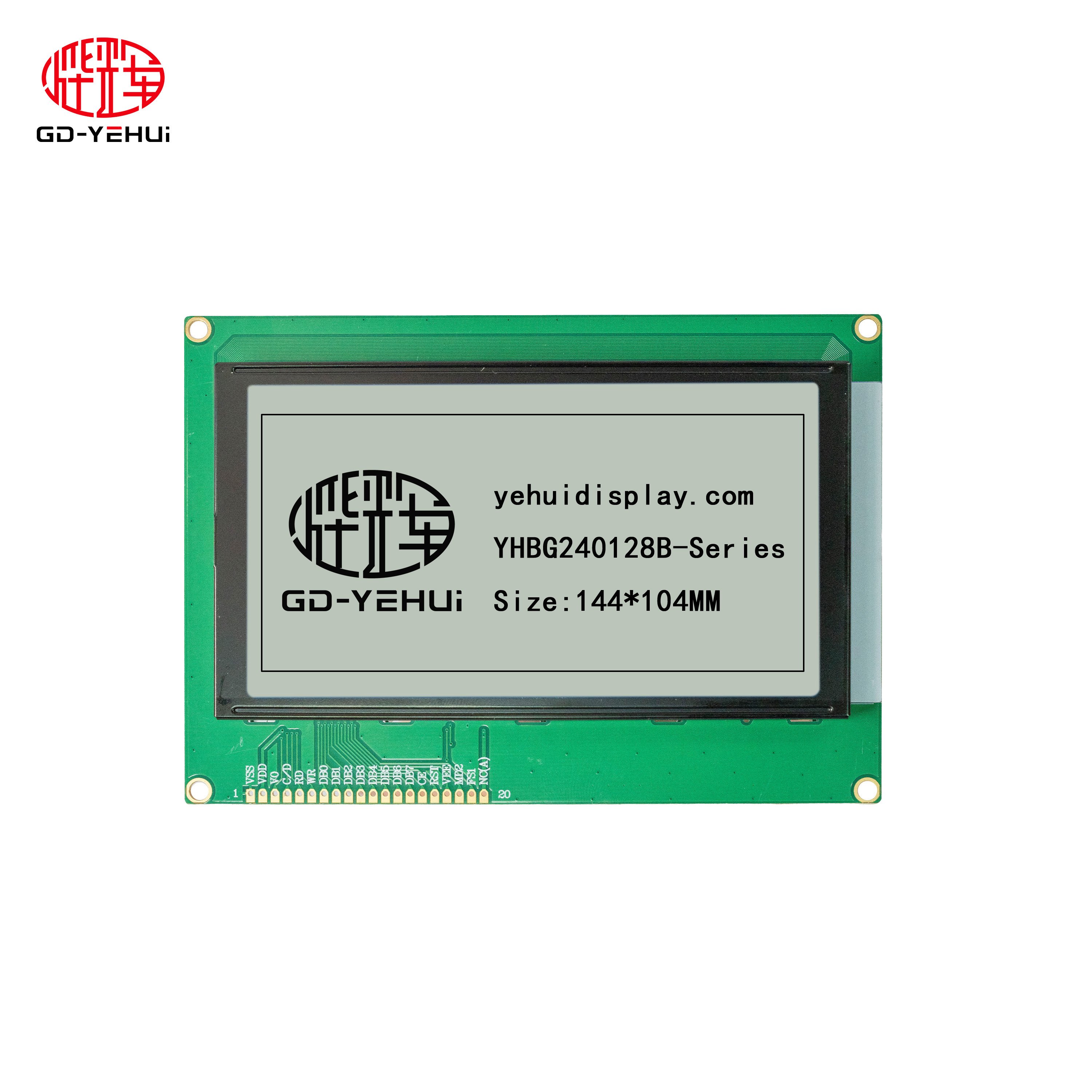 Hot Sale COB 240*128 Character 144*104MM LCD Module Display with blue black green and grey color for Factory