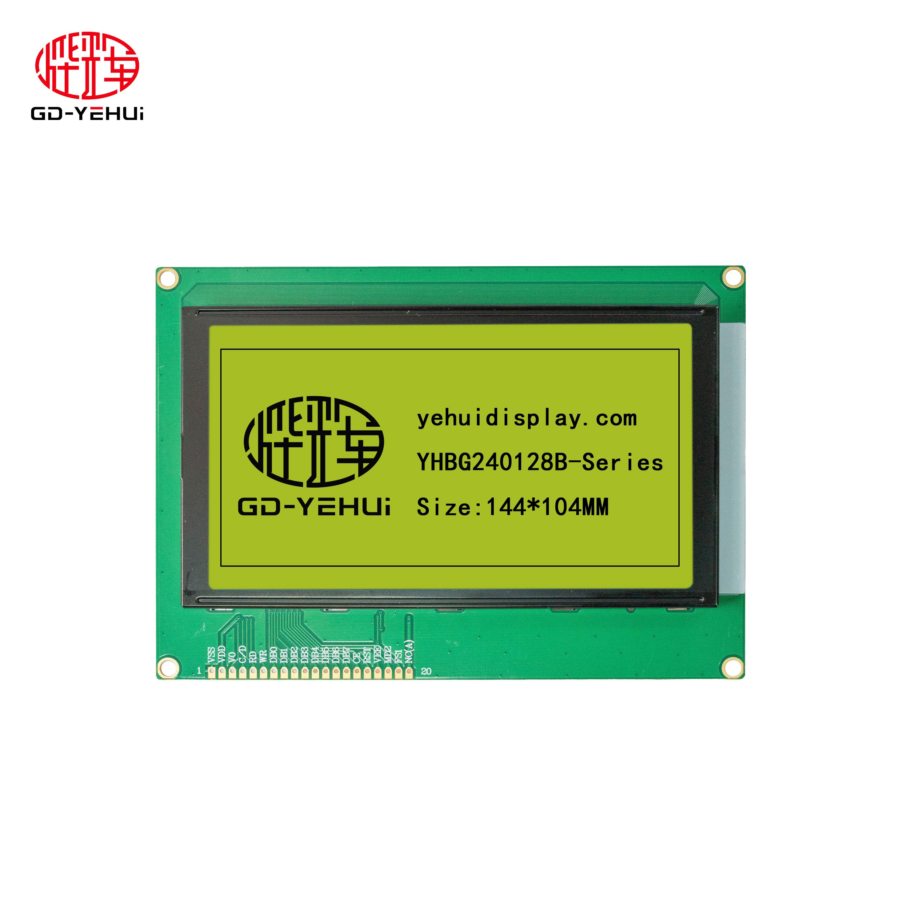 Hot Sale COB 240*128 Character 144*104MM LCD Module Display with blue black green and grey color for Factory