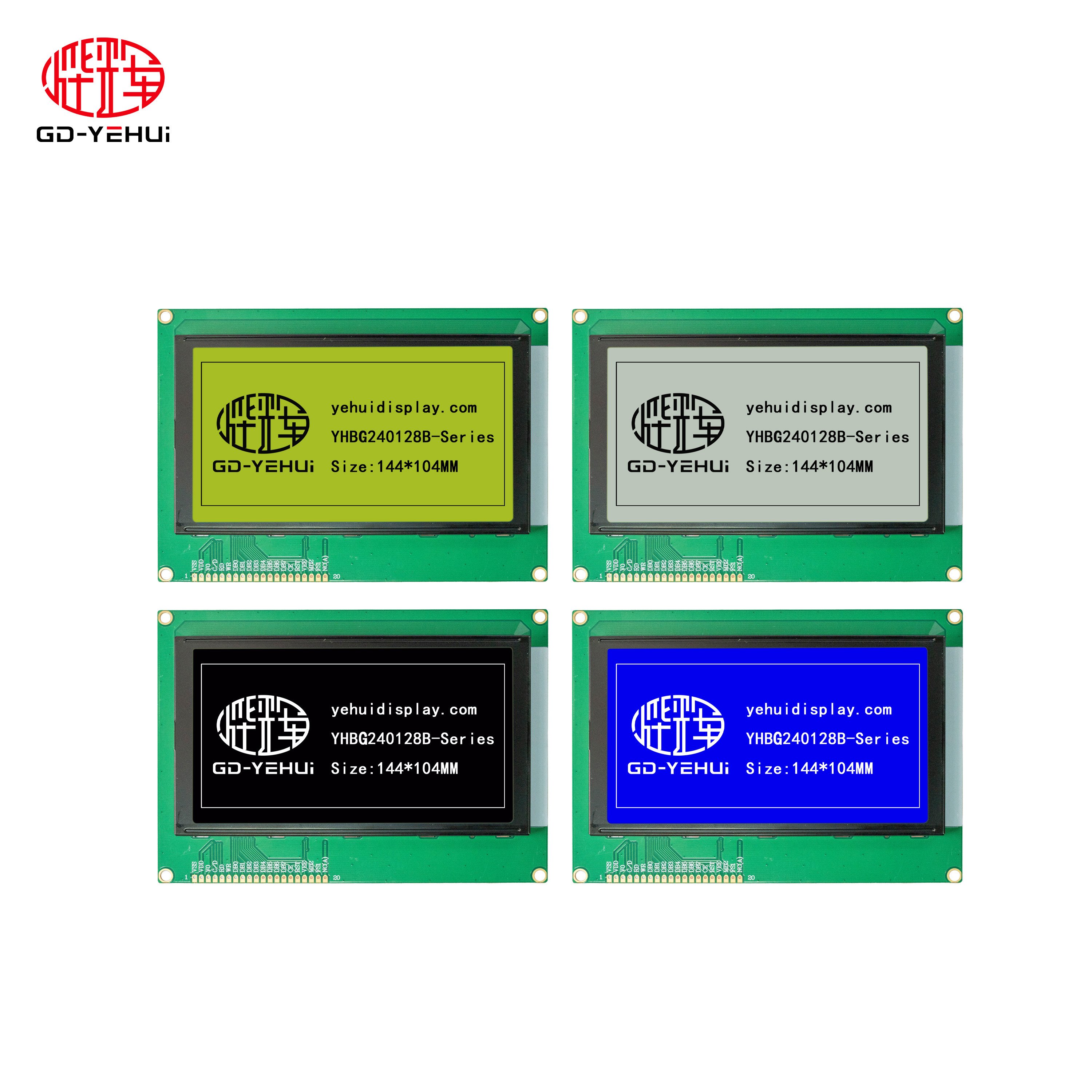 Hot Sale COB 240*128 Character 144*104MM LCD Module Display with blue black green and grey color for Factory
