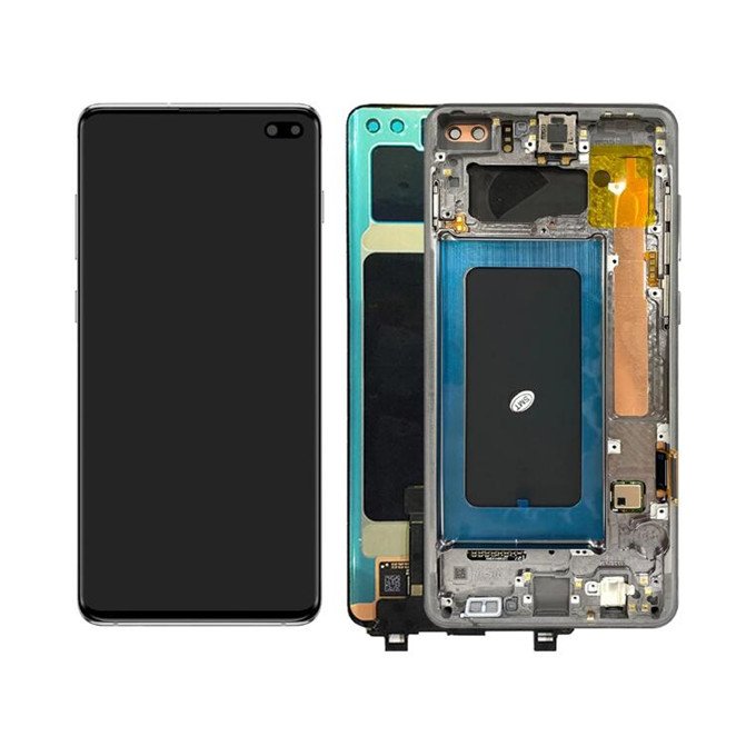 Screen With Frame for Samsung S10 Plus / S10+ G975F/DS Lcd Display Touch Screen Digitizer with frame