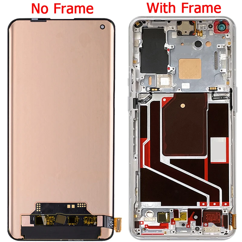 6.7" 1+9 Pro Original Super AMOLED Screen for One Plus 9 Pro Screen Replacement LE2121 LE2125 LCD Display Mobile Phone LCDs OLED