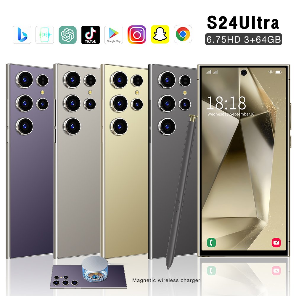 Slimoro S For Amsung S24 Ultra Plus 5G Smartphone Cell Phone Smart Phone Telefon Feature Android Gaming Mobile Phone 4G Unlocked