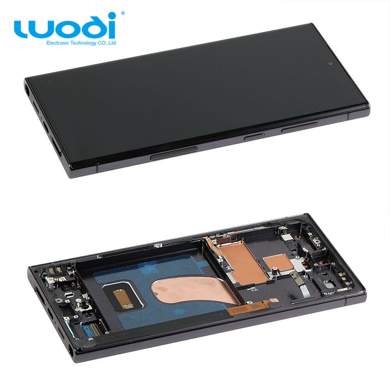 Phones LCD factory screen broken phone panel combo for Samsung S23 Ultra with frame big size stylus screen replacement pantalla