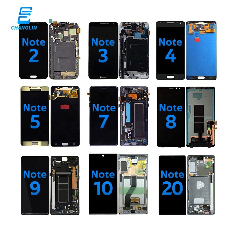 Original Mobile Phone LCDS For Samsung Galaxy note 8 9 10 10lite 10 Plus 20 20Ultra Screen Digitizer Display Assembly With Dots