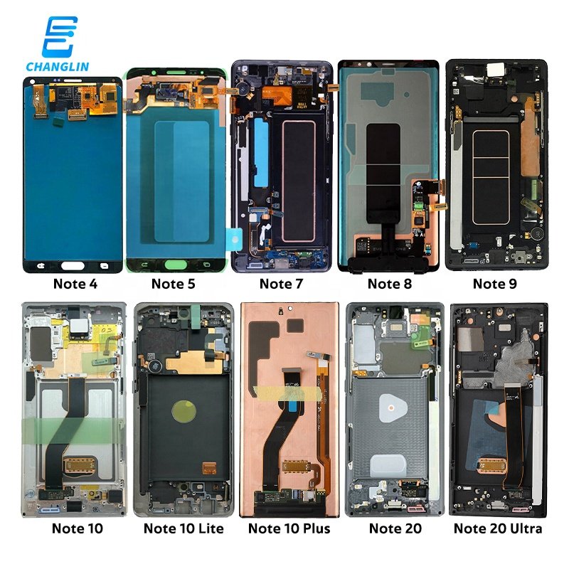 Original Mobile Phone LCDS For Samsung Galaxy note 8 9 10 10lite 10 Plus 20 20Ultra Screen Digitizer Display Assembly With Dots