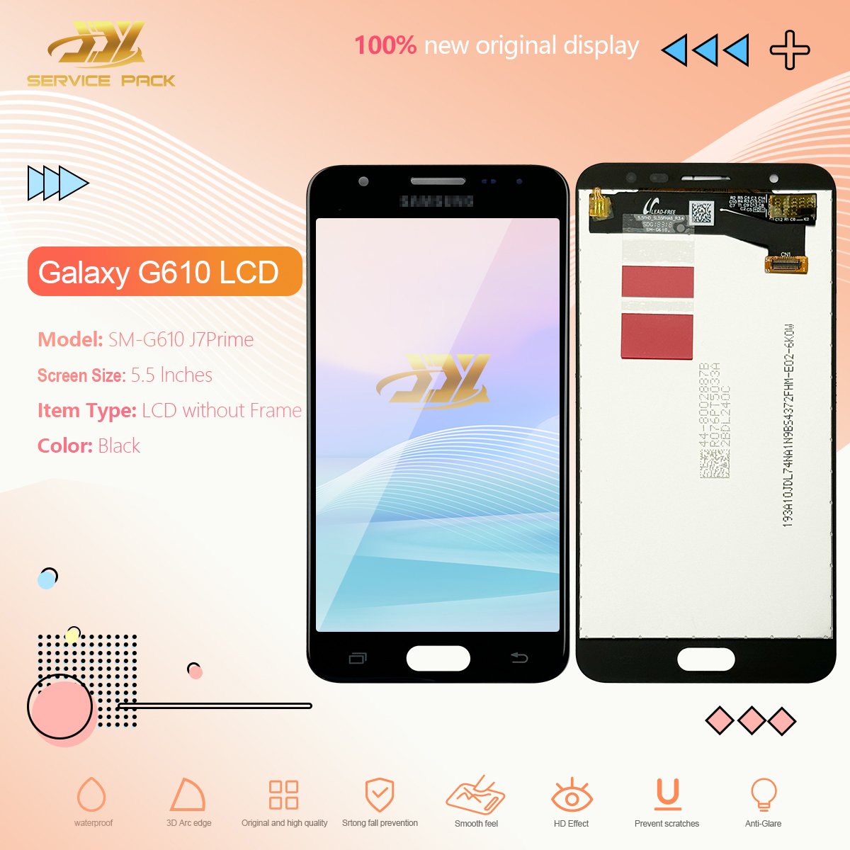 Factory High Quality Original J7 Prime G6100 original mobile phone LCD screen replacement touchscreen panel for Samsung J7 Prime