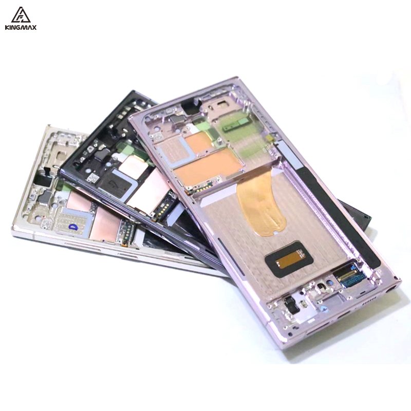 Original Super AMOLED Touch Screen Panel for Samsung S23 Ultra 5G LCD Screen Replacement with Frame OLED Display Digitizer Combo