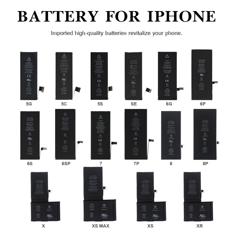 Mobile phone battery For iphone 5 6 6s 6splus 7 7plus 8 8p plus X XR XS M 11 12 Rechargeable Batteries Battery Adhesive Sticker