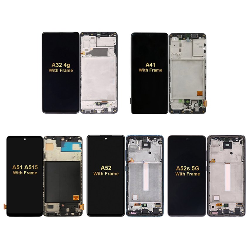 Wholesale Mobile Phone Lcds For Samsung A32 4g A41 A51 A515 A52 A52s 5G With Frame Display Screen Touch Digitizer Replacement