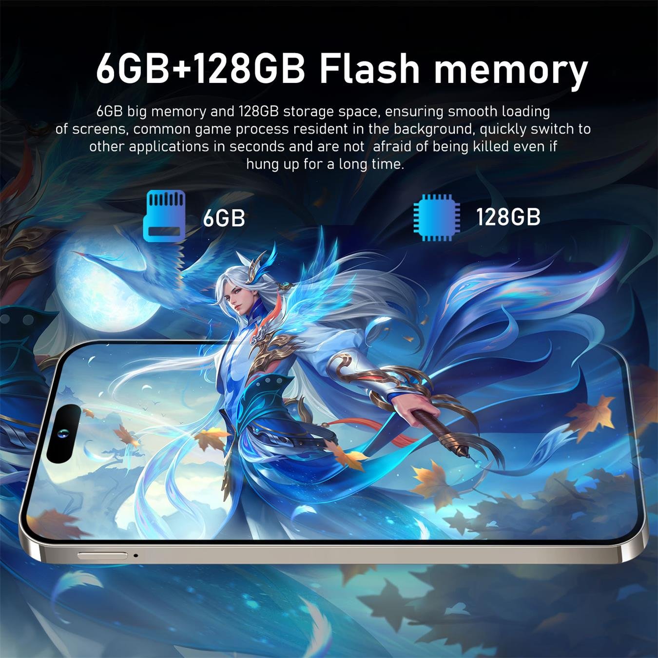 Hot Selling Phone 15 ProMax Smartphone 6.54inch 6GB+128GB 5000mAh Cellphones 13MP+22MP OTG Android Mobile phones