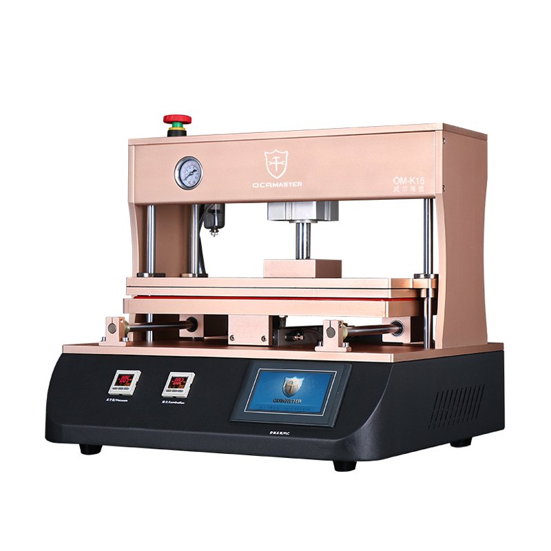 OCAMaster OM-K15 15inch airbag vacuum OCA laminator with 4L Vacuum Pump for LCD/OLED screen repairing and laminating