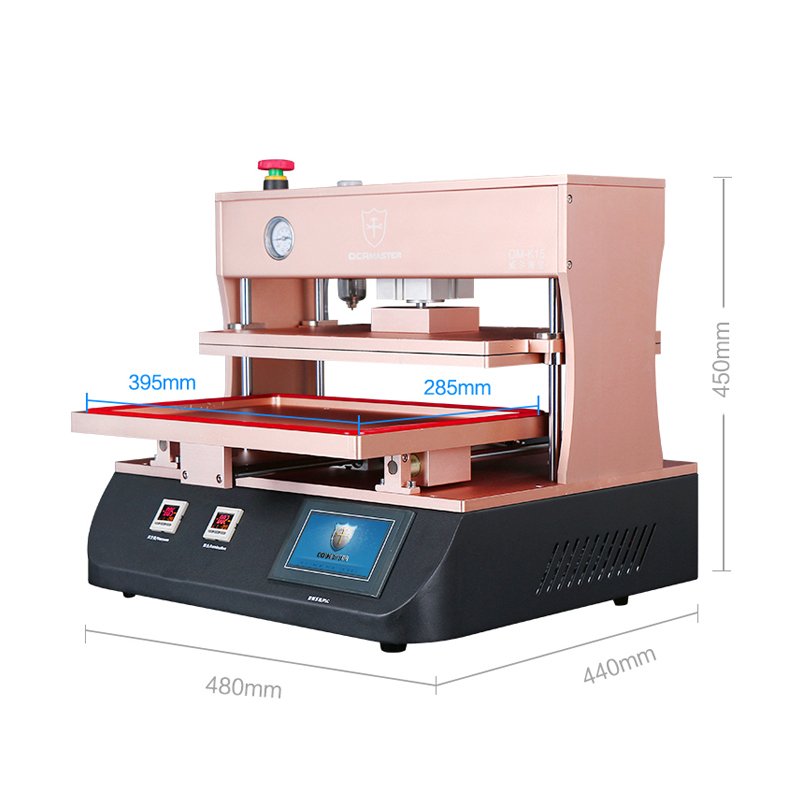 OCAMaster OM-K15 15inch airbag vacuum OCA laminator with 4L Vacuum Pump for LCD/OLED screen repairing and laminating
