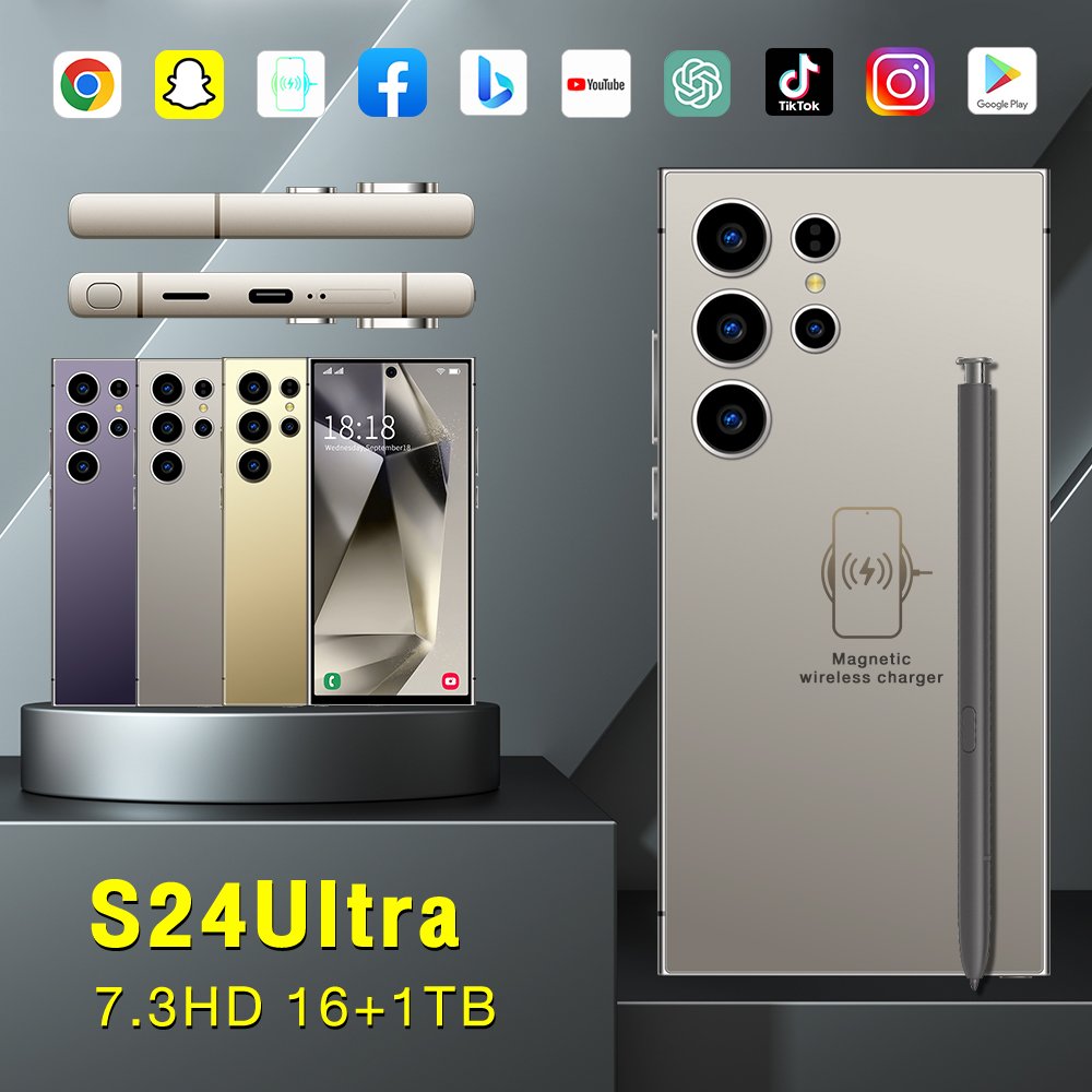 Slimoro Seco Hand 1TB S For Umsung S24 Ultra Phone Original Cheap Phone 5G Smartphone Cash On Delivery 5G Mobile Phone New 2024