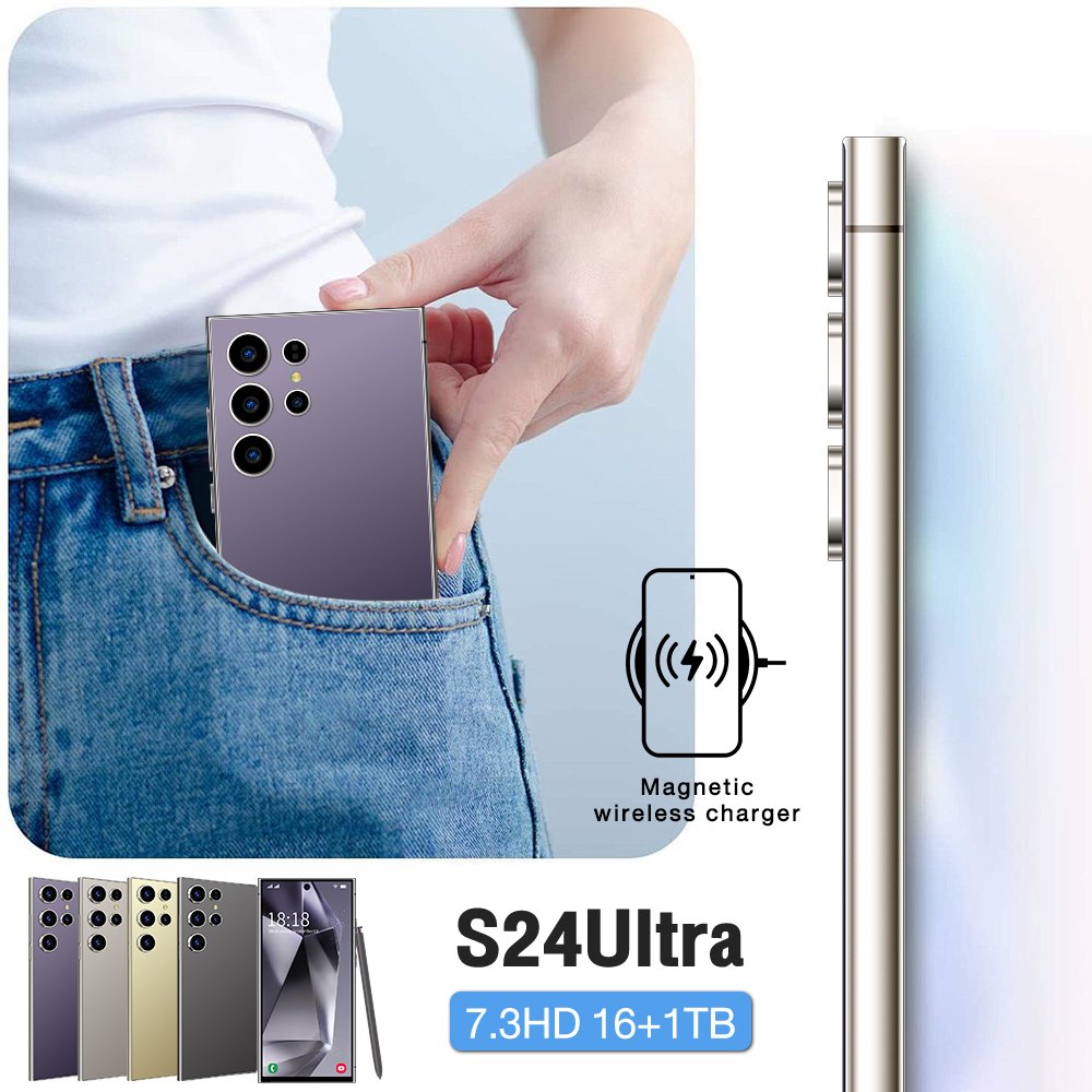 Slimoro Seco Hand 1TB S For Umsung S24 Ultra Phone Original Cheap Phone 5G Smartphone Cash On Delivery 5G Mobile Phone New 2024