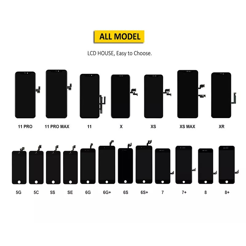 Wholesale Mobile Phone Lcds Touch Screen Display For iPhone 5 6 7 8 Plus X XS Max XR 11 12Pro Max Replacement