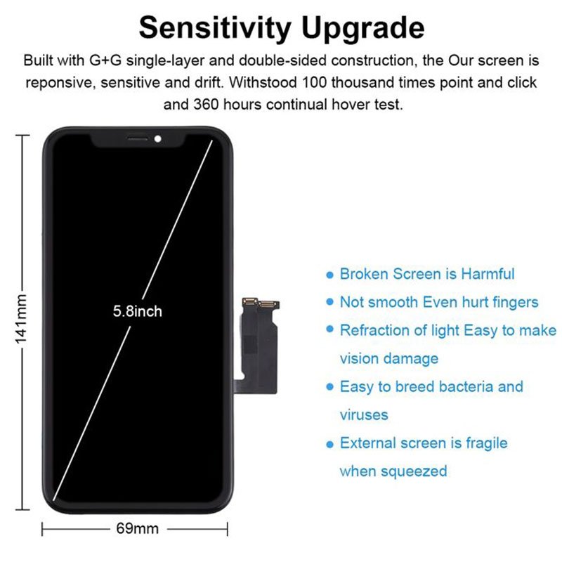 Wholesale Mobile Phone Lcds Touch Screen Display For iPhone 5 6 7 8 Plus X XS Max XR 11 12Pro Max Replacement