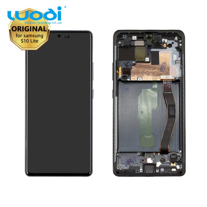 NEW LCD Display High Quality For Samsung Galaxy S10 Lite With Frame Pantallas De Celular Touch Screen Digitizer