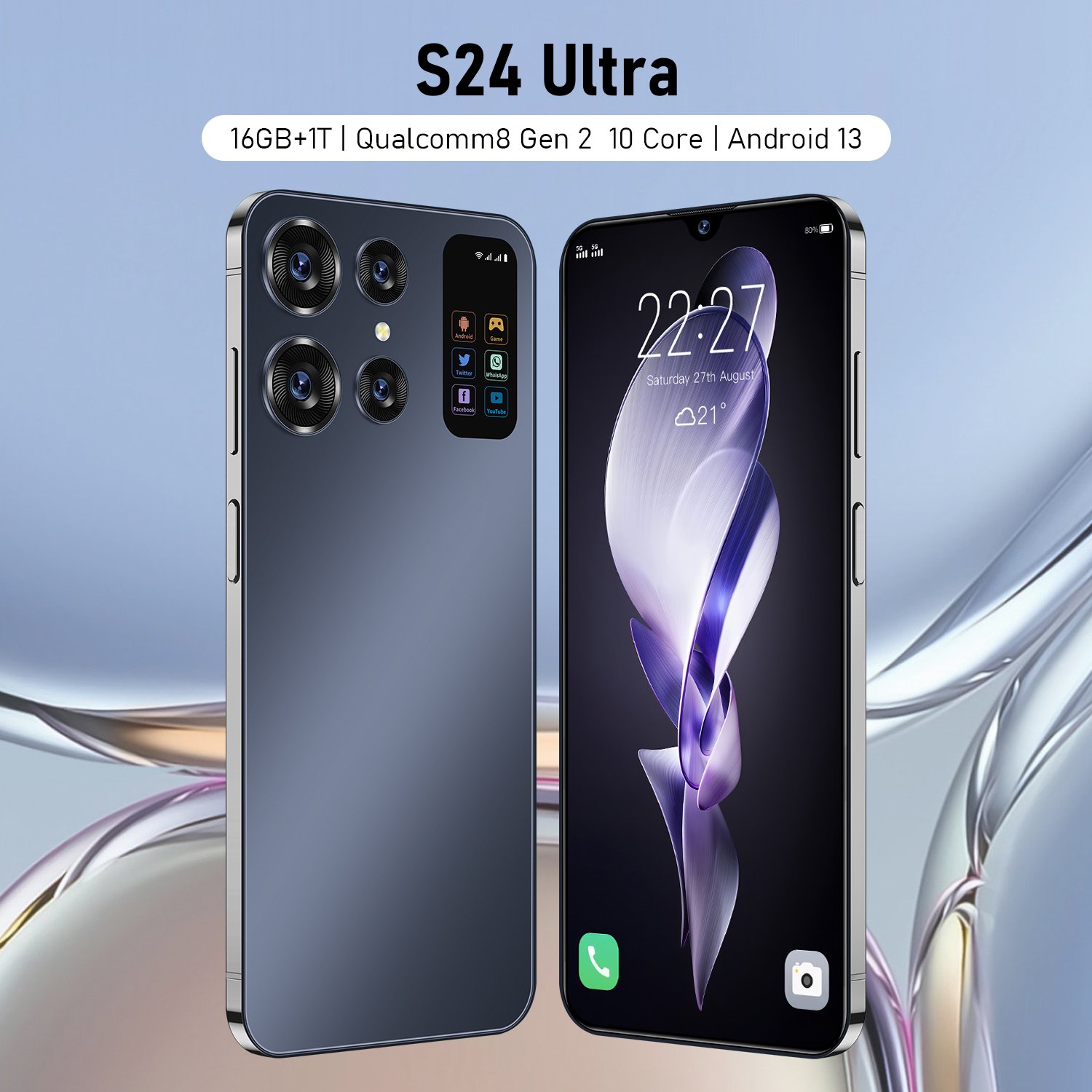Original S24+ Ultra with Wi-Fi 16GB+1TB Smartphone 7 Inch Unlocked Dual SIM 5G Phone Android 13.0