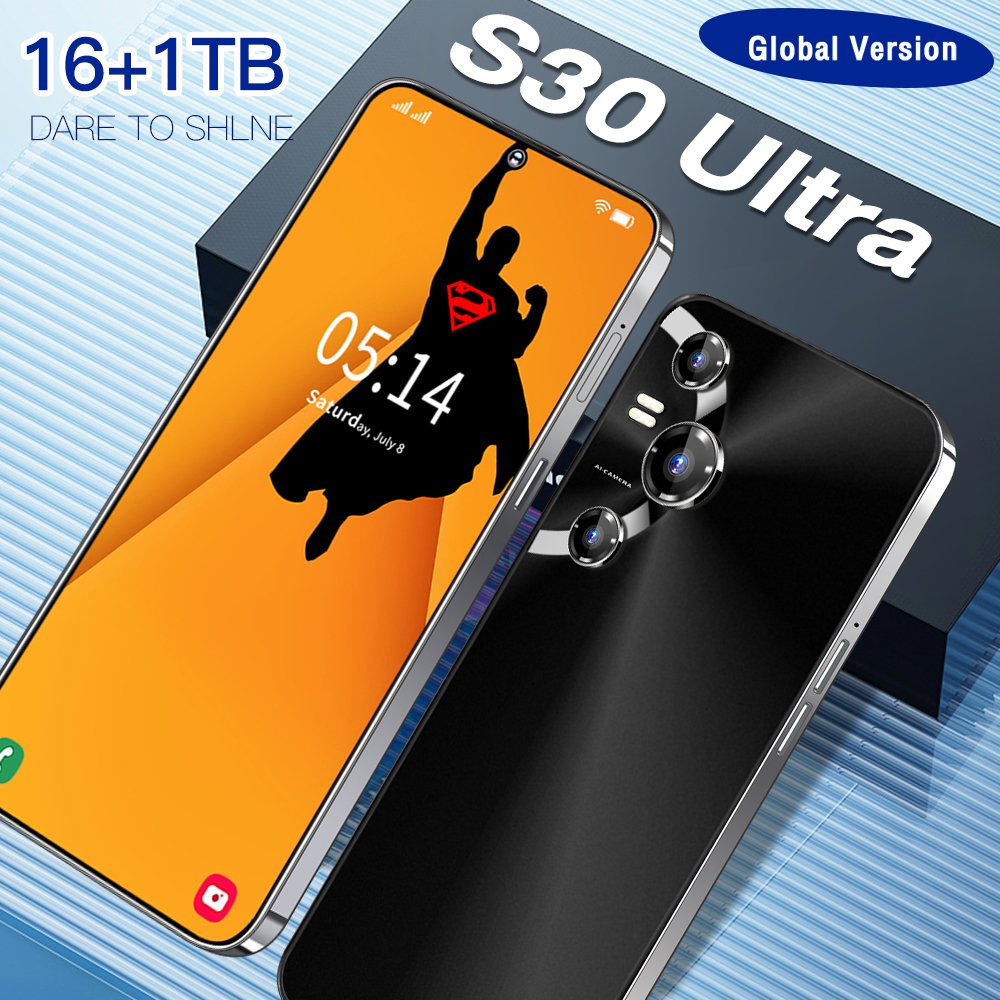2023 Medome New Smart Phone S30 Ultra 1TB 7.3 Inch Original Smart Mobile Phones Android Cell Phone Celular Low Price Telephone