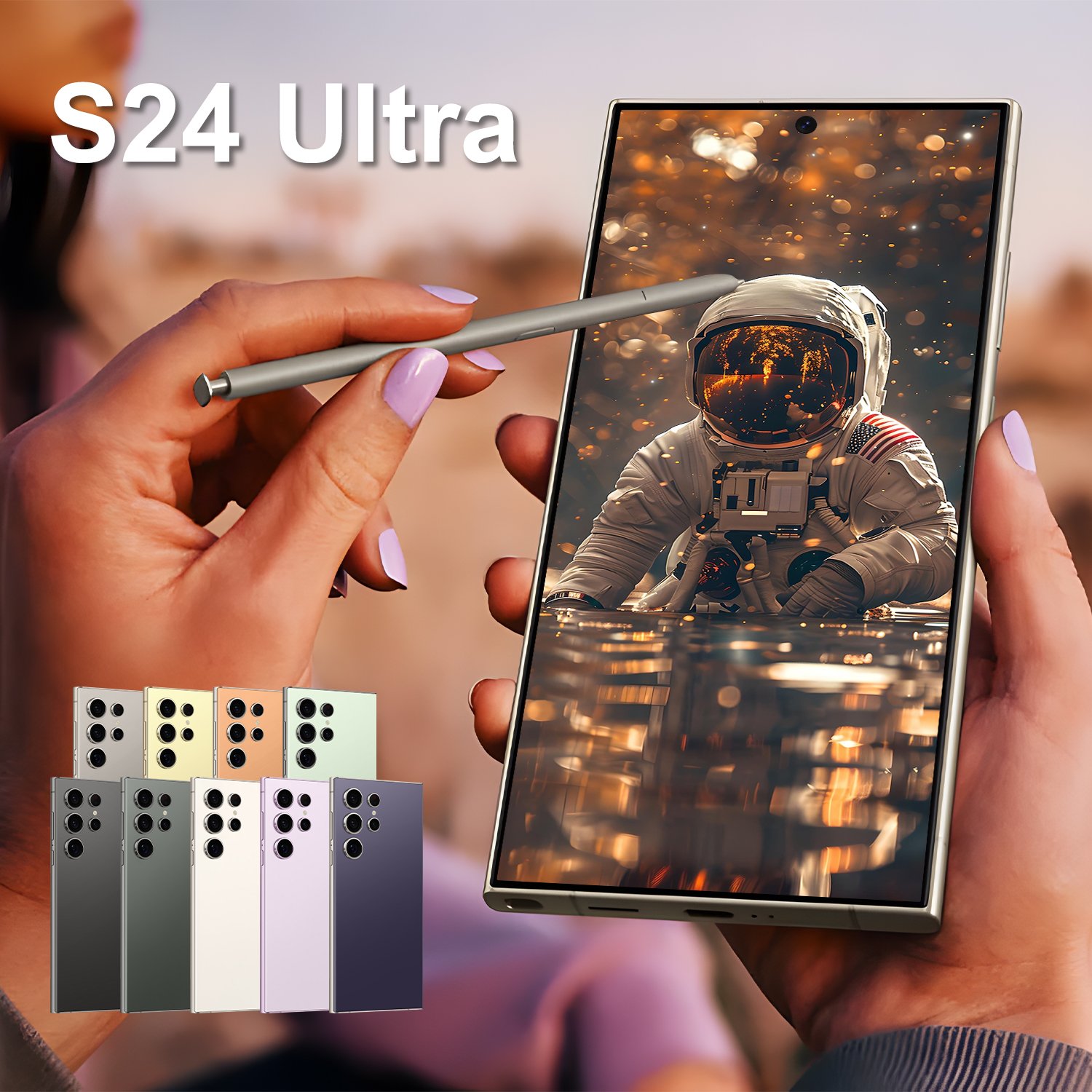 Wholesale Original phones s24 ultra Smartphone For s24 ultra 16GB+1TB 5G Dual SIM Cellphone Mobile Phone s24 ultra smartphone