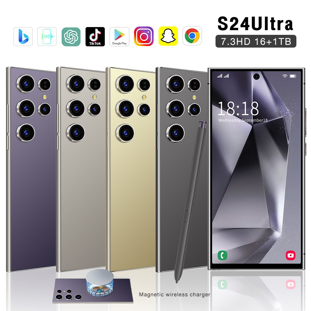 Medome 16+1TB S For Amsung S24 Ultra Feature Phone 5G Smartphone Low Price 5G Mobile Phone On Installment Mobile Phone Online 4G