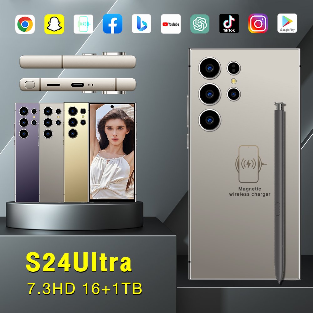 Medome 16+1TB S For Amsung S24 Ultra Feature Phone 5G Smartphone Low Price 5G Mobile Phone On Installment Mobile Phone Online 4G