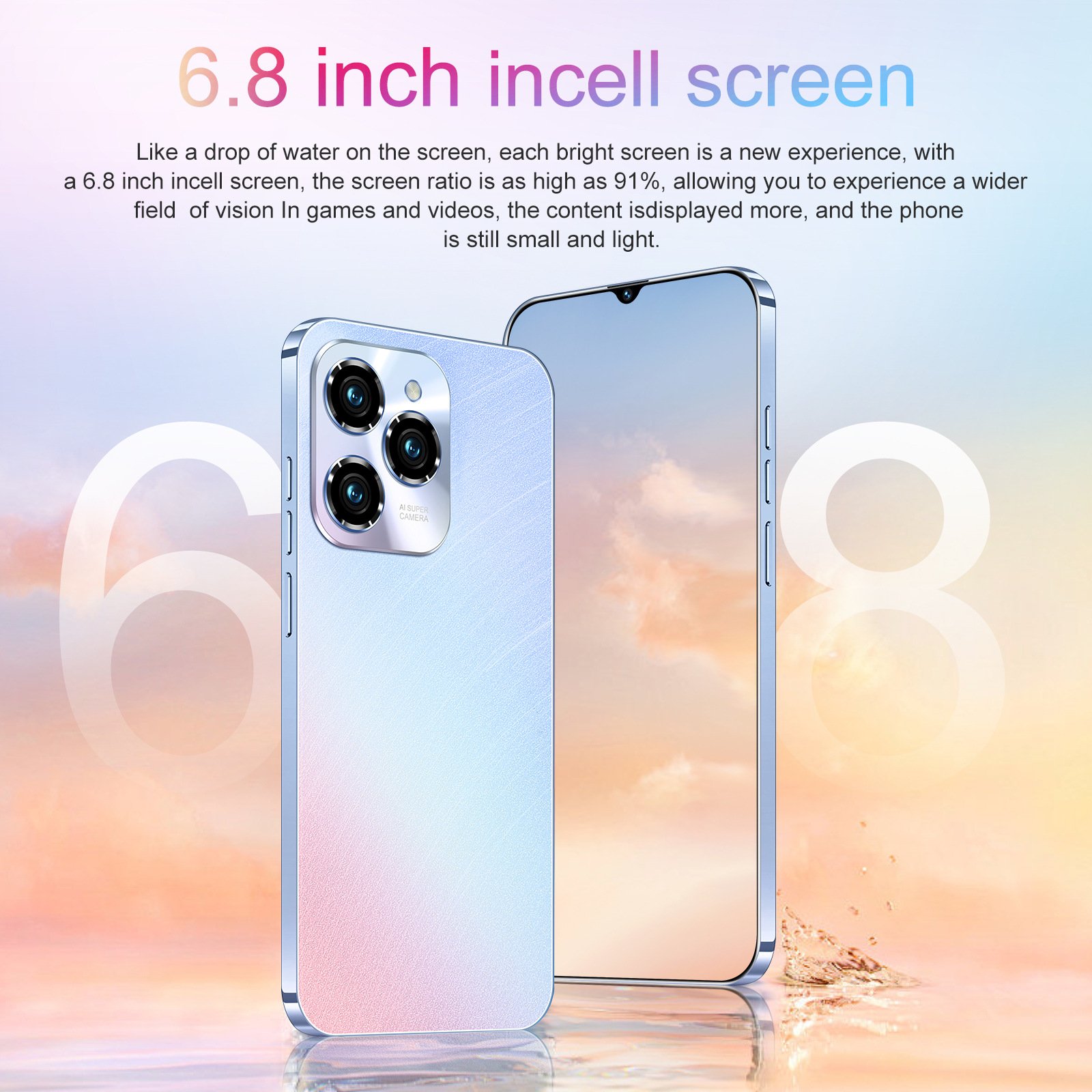 Hot Selling Tecno Hot40 Pro Original 7.3 Inch 5g Smartphone 16gb+1tb 6800 Mah Android 13.0 Mobile Phone