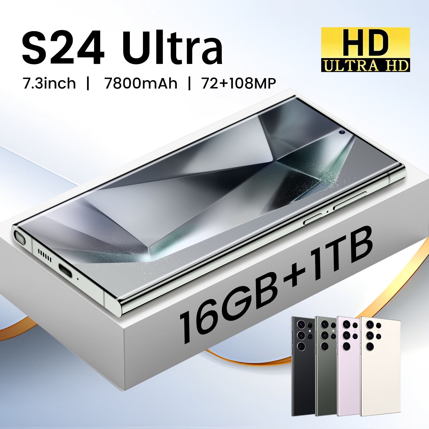 2024 New Arrival sumsung S24 Ultra Phone Version Mobile 16GB+1TB Android 12 Cellphones Unlocked Smartphone