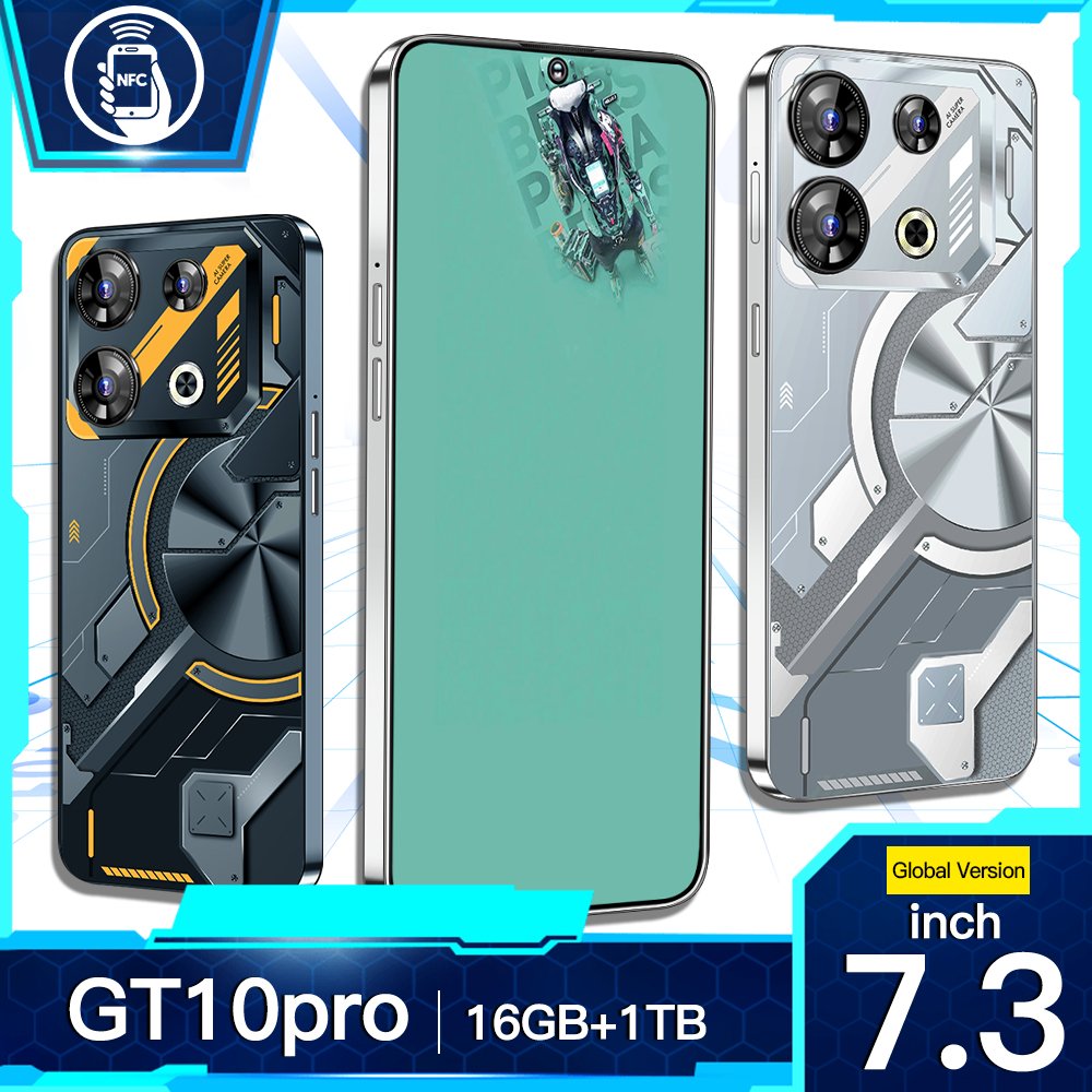 New 5G Smartphone Original Phone 15 Pro Max Smart Phone Mobile GT10 Pro Brand New Gaming 14 13 12 16G 1T Cheap Telephone Medome