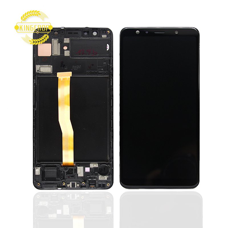 Super Amoled For Samsung Galaxy A7 2018 Mobile Phone LCD,For Galaxy A750 Screen,For Samsung A7 2018 A750 Display With Frame Part