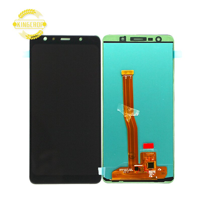 Super Amoled For Samsung Galaxy A7 2018 Mobile Phone LCD,For Galaxy A750 Screen,For Samsung A7 2018 A750 Display With Frame Part