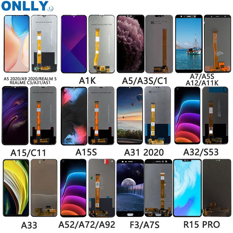 Mobile Phone LCD Screen For OPPO A3 A16K A5S A9 A15 A53 Find X2 X3 Neo For Vivo Lcd Display Y20 Y21 Y52 Screen Combo For Realme