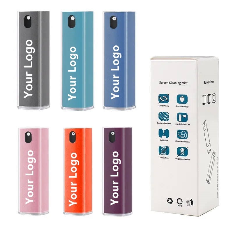 3 in 1 Portable Reusable electronics mobile phone pc tablet lcds screen Cleanser Spray microfiber Cleaning Kit