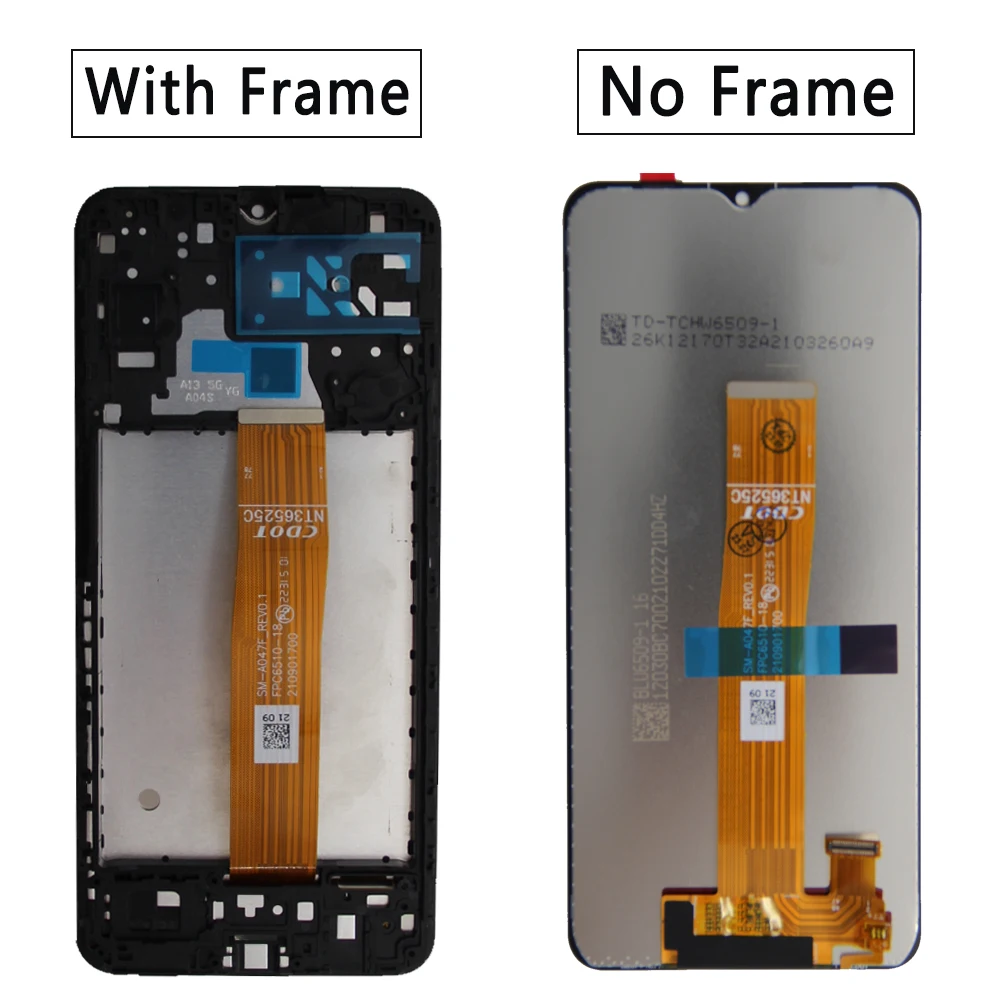 for Samsung Galaxy A04 A04s A047F 6.5" Tested with Frame Mobile Phone Lcds Display Touch Screen Replacement Factory Wholesale