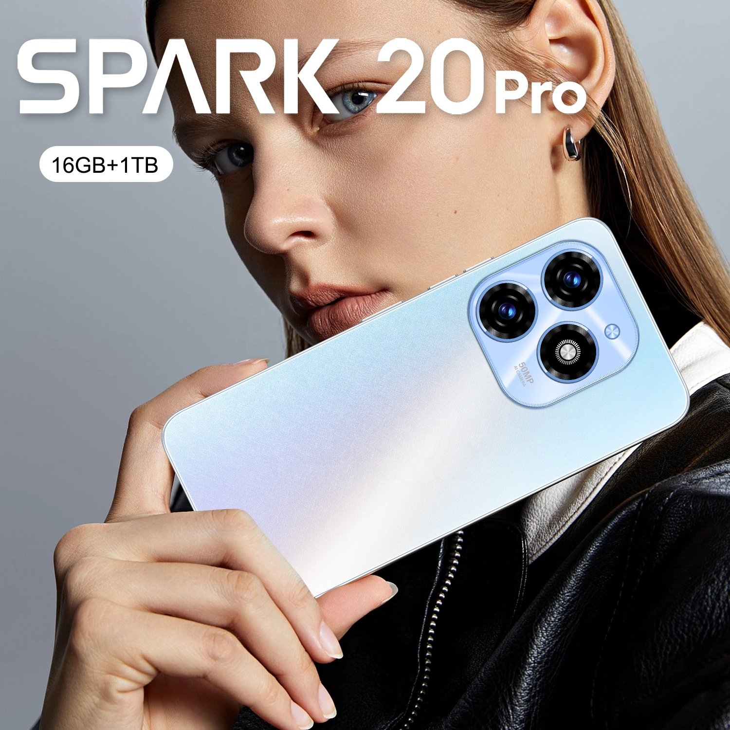 2024 New Original Mobilephone spark 20 Pro 7.3 Inch 16GB+1TB 5G face ID Global version mobile phone Android 13 5G smartphones