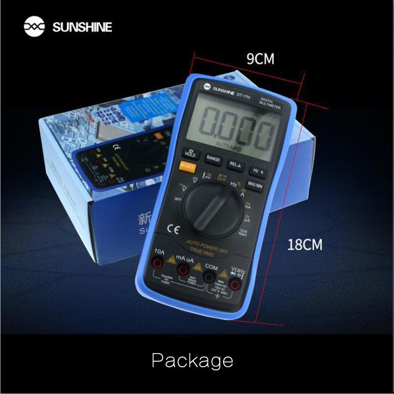 Auto Range LCD Digital Display SUNSHINE DT-17N Multimeter Instrument Voltage Automatic Tester For Phone Mobile Repair Tools