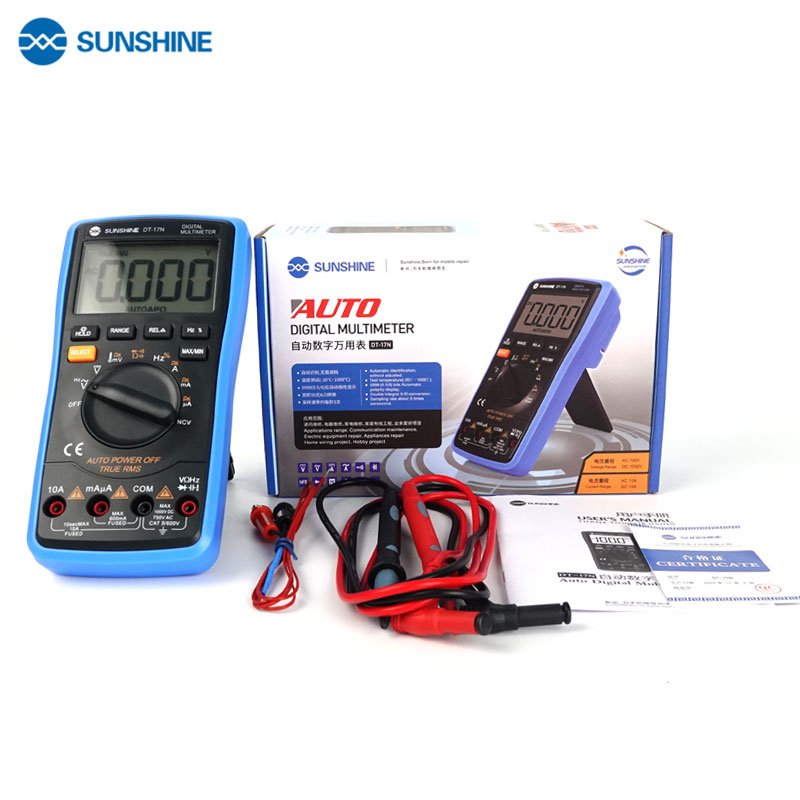 Auto Range LCD Digital Display SUNSHINE DT-17N Multimeter Instrument Voltage Automatic Tester For Phone Mobile Repair Tools