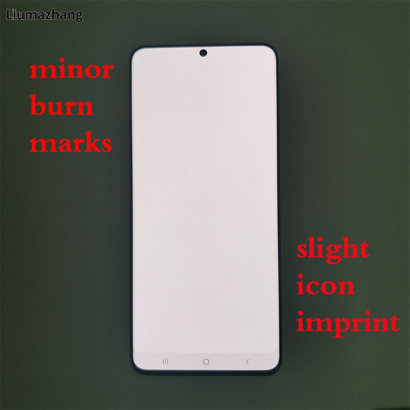 Original Super AMOLED Mobile Phone LCDS For Samsung Galaxy S20 Ultra Display Touch Screen Assembly With burn marks