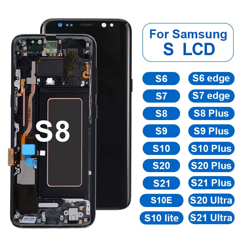 Original For Samsung S8 Plus LCD Screen Used Display Touch Screen Replacement For Samsung S6 S7 S8 S9 S10 S20 Plus s20 ultra LCD