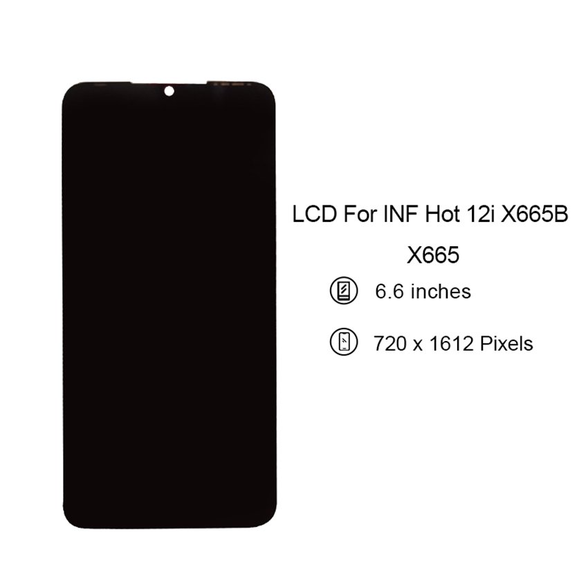Hot 12i X665B X665 Mobile Phone Lcd Touch Screen Replacement Digital Panel Display For Infinix Hot 12i X665B X665