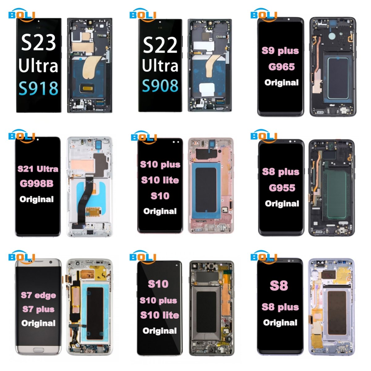Original Mobile Phone Lcds for Samsung Galaxy S24 Ultra Plus S928U S928B Amoled TFT LCD Display Touch Screen Digitizer Assembly