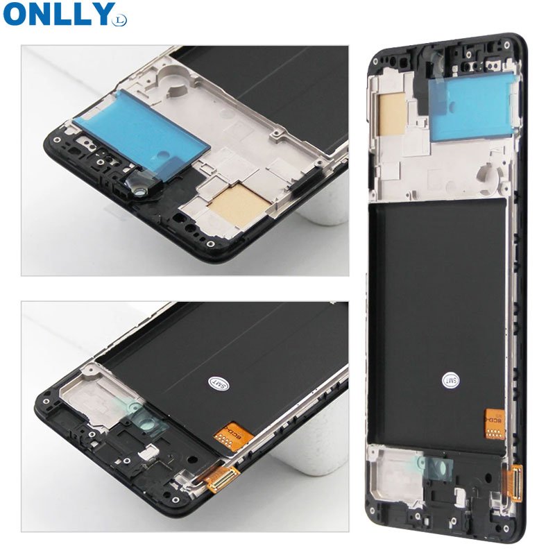 Original OLED LCD for Samsung A51 A515 Lcd Display for Samsung Galaxy A51 A515 Smartphone Lcd Touch Screen Assembly with Frame