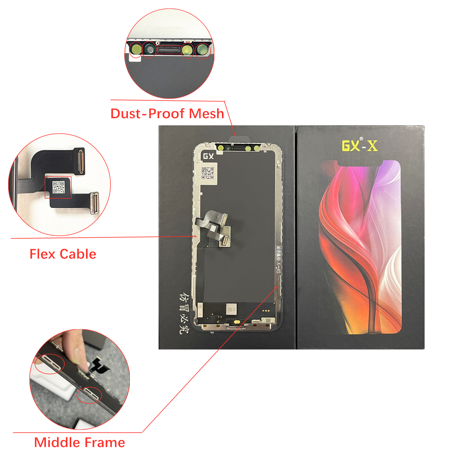 Pantalla GX JK amoled LCD Display For iPhone X 12 13 15 Pro max LCD Display Touch Screen Digitizer Assembly For 14 11 XR XS Max