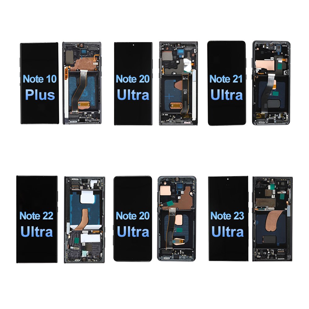 Mobile Phone Lcds OLED For Samsung Note 4 5 8 9 10 20 Plus Lcd For Samsung Note 9 Note 20 Ultra Touch Display With Frame